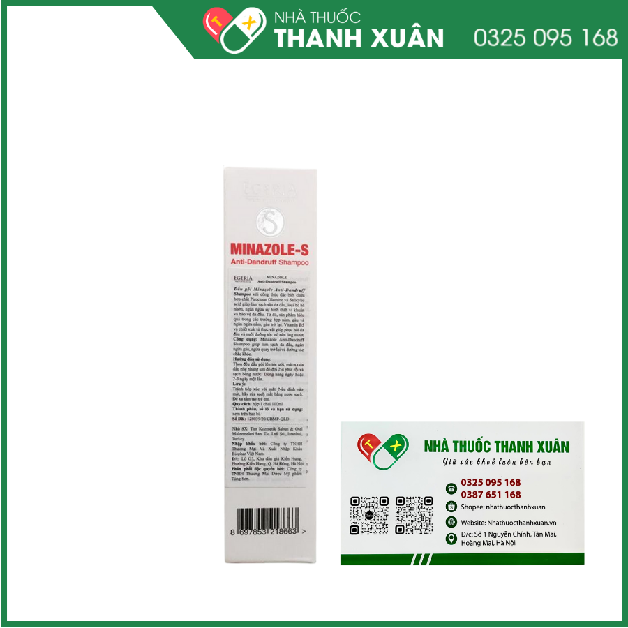Dầu gội Minazole-S -  dầu gội trị nấm da đầu